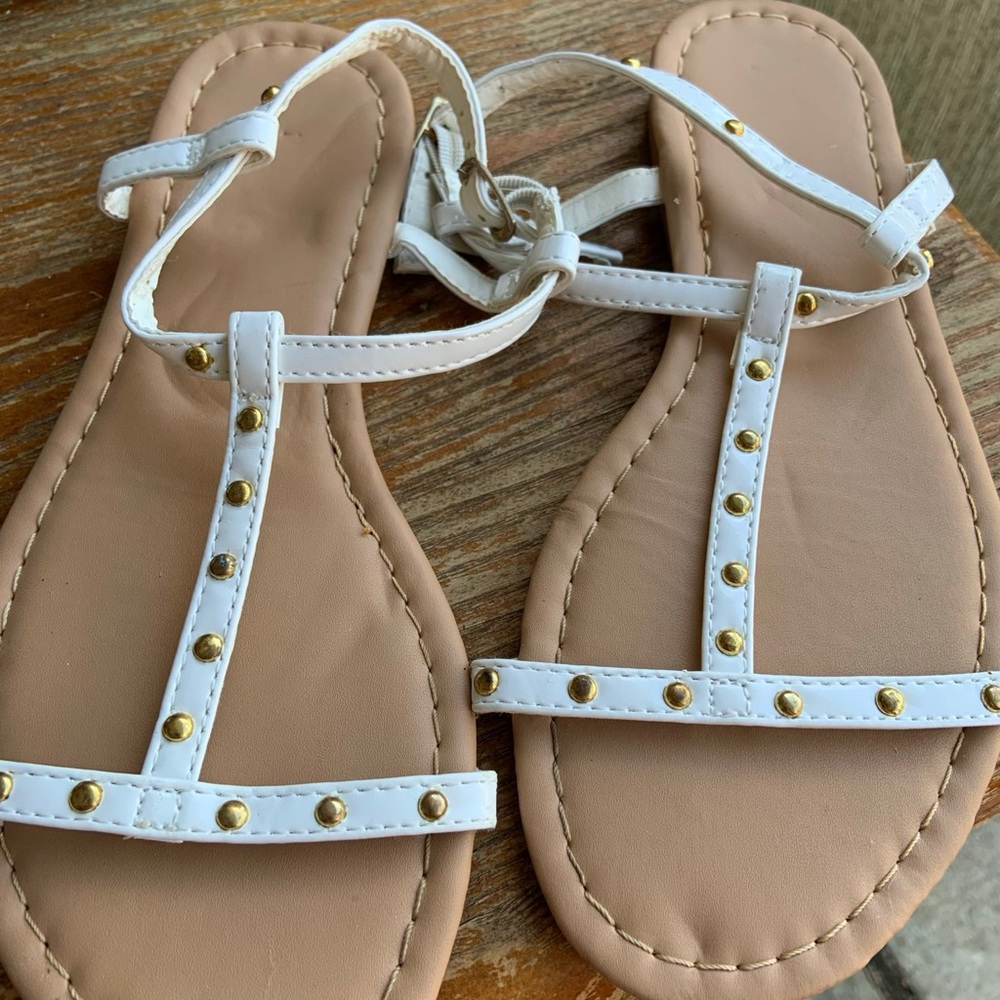 White sandals